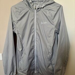 Nike Light Gray Windbreaker Jacket | Women’s Small | Good Condition